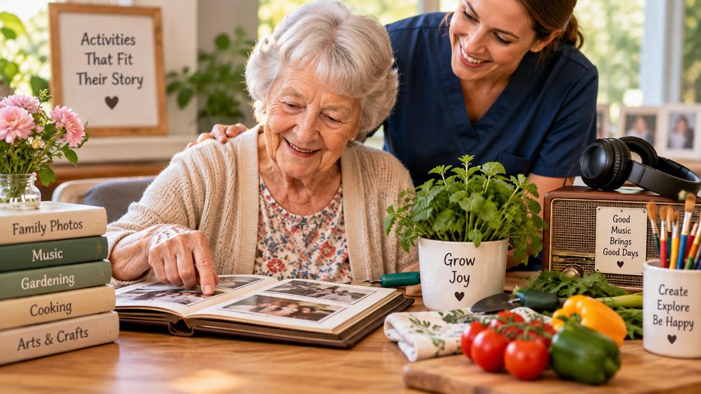 Activities for memory care residents based on personal interests and abilities